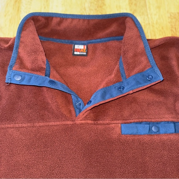 32 Degrees Men's Rust Sweater with Blue Trim XXL - Picture 3 of 5